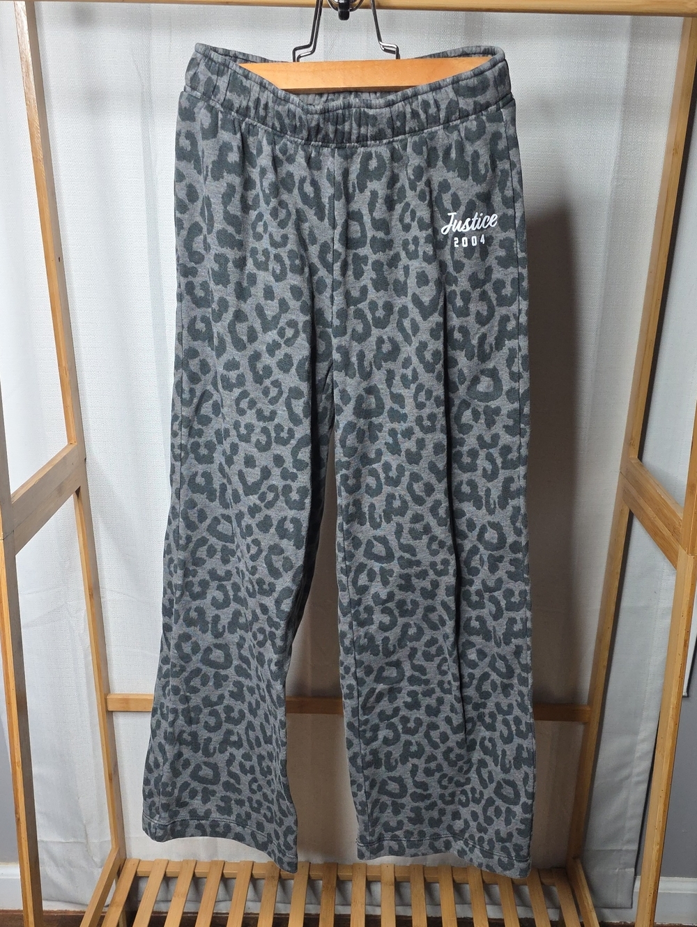 Justice Gray Leopard Print Joggers